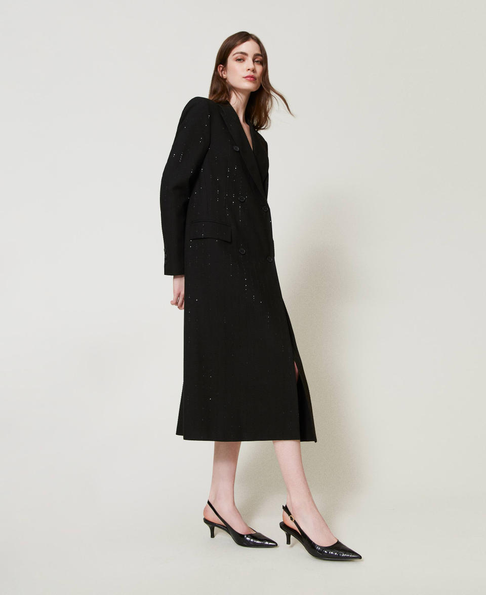 Twin Set Décolleté sling back a stampa cocco 2025