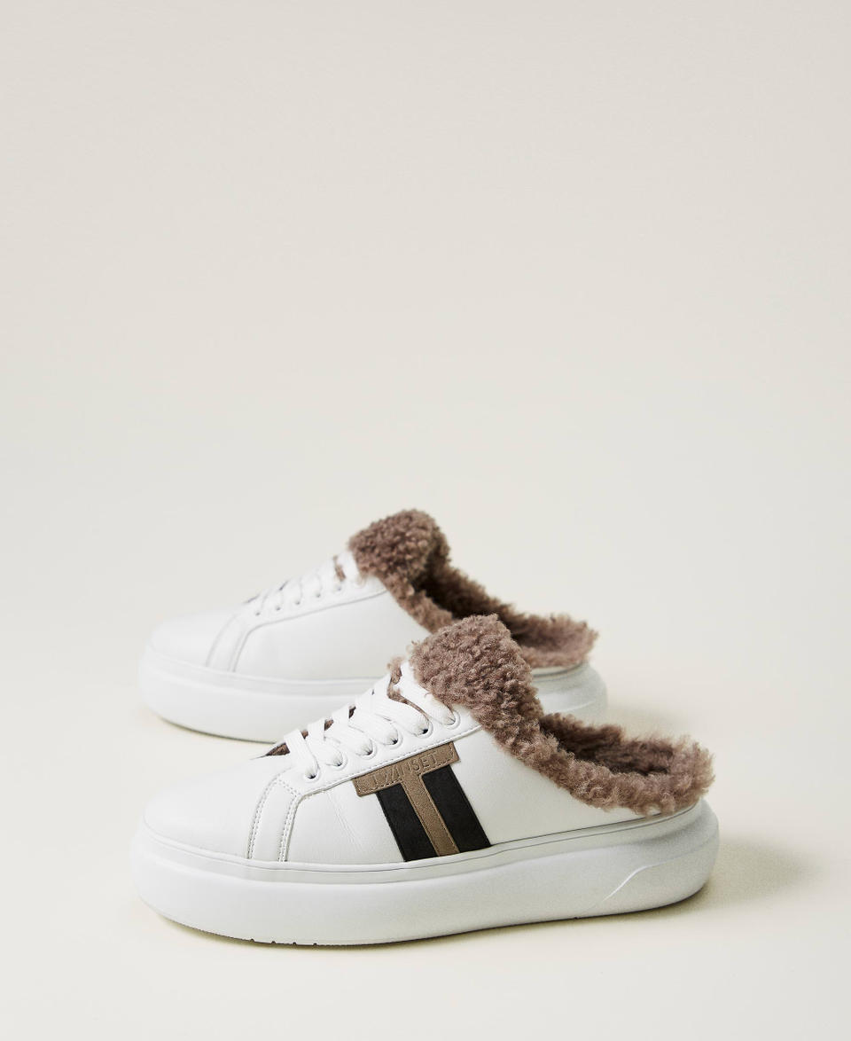 Twin Set Sneakers slide con faux fur 2025