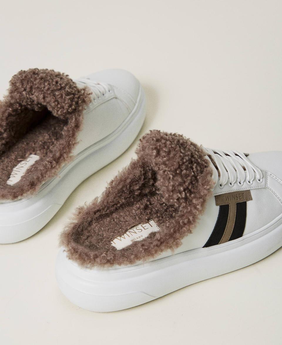 Twin Set Sneakers slide con faux fur 2025