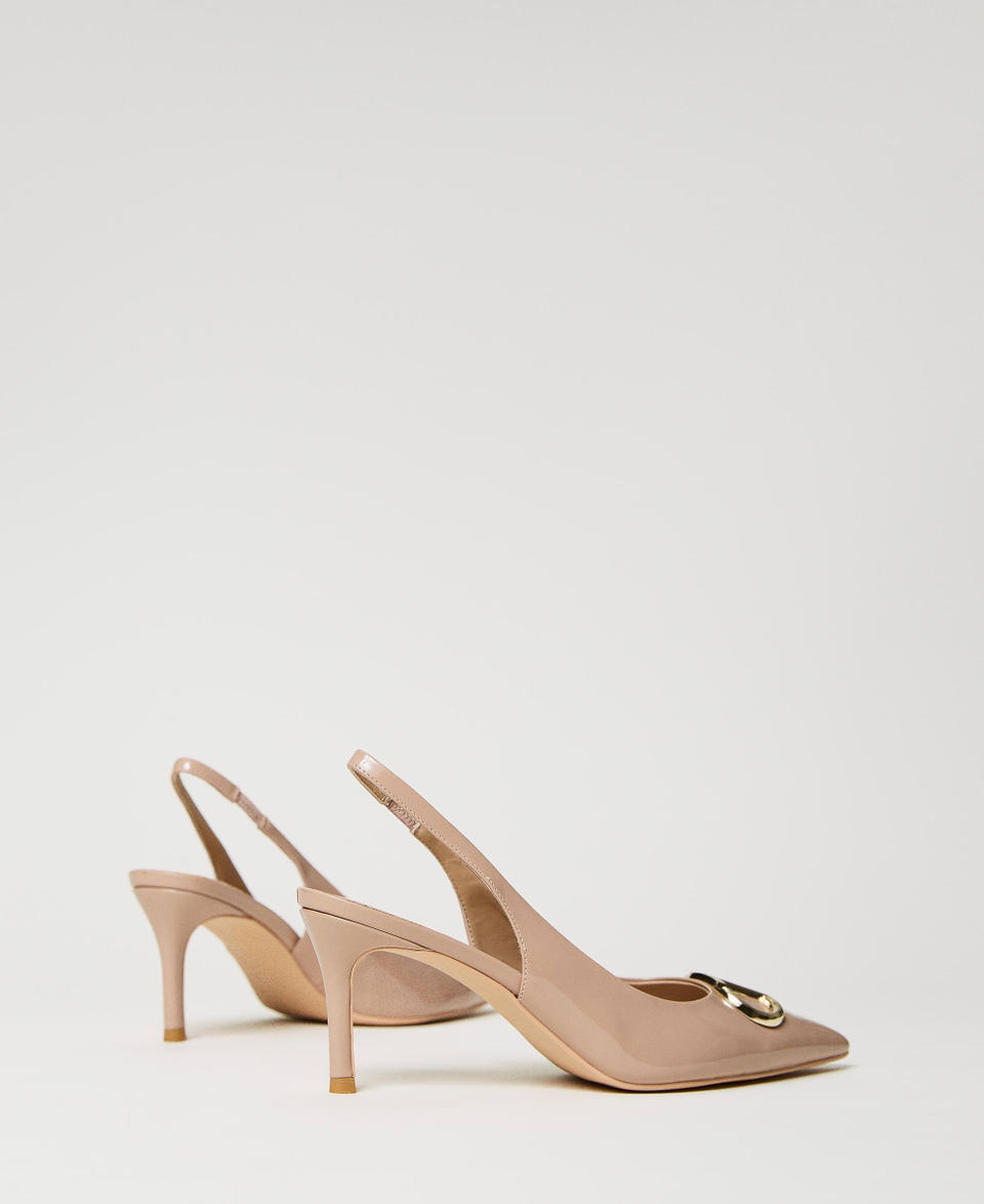 Twin Set Décolleté sling back in vernice Promozione