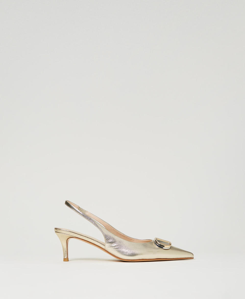 Twin Set Décolleté sling back con Oval T Pezzi Unici