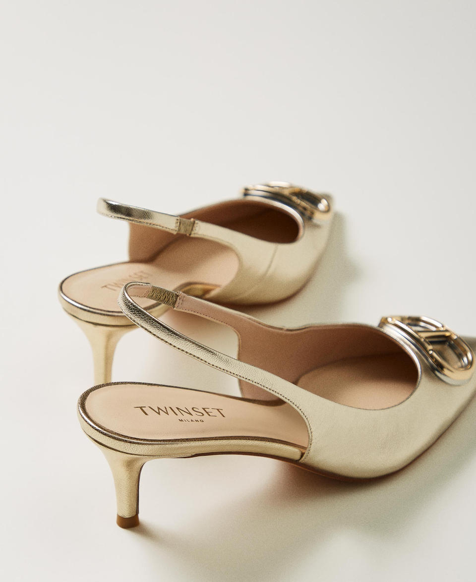 Twin Set Décolleté sling back con Oval T Pezzi Unici