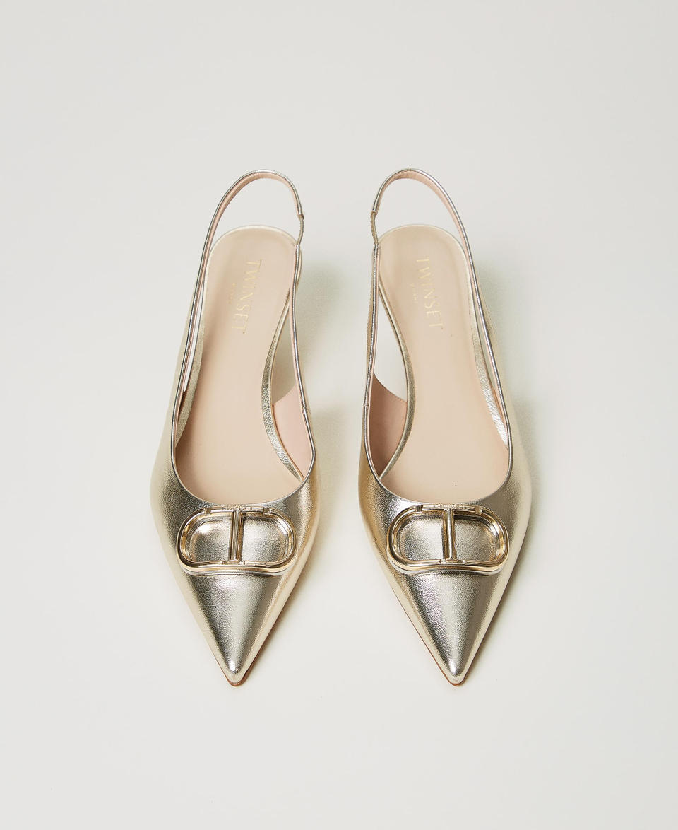 Twin Set Décolleté sling back con Oval T Pezzi Unici
