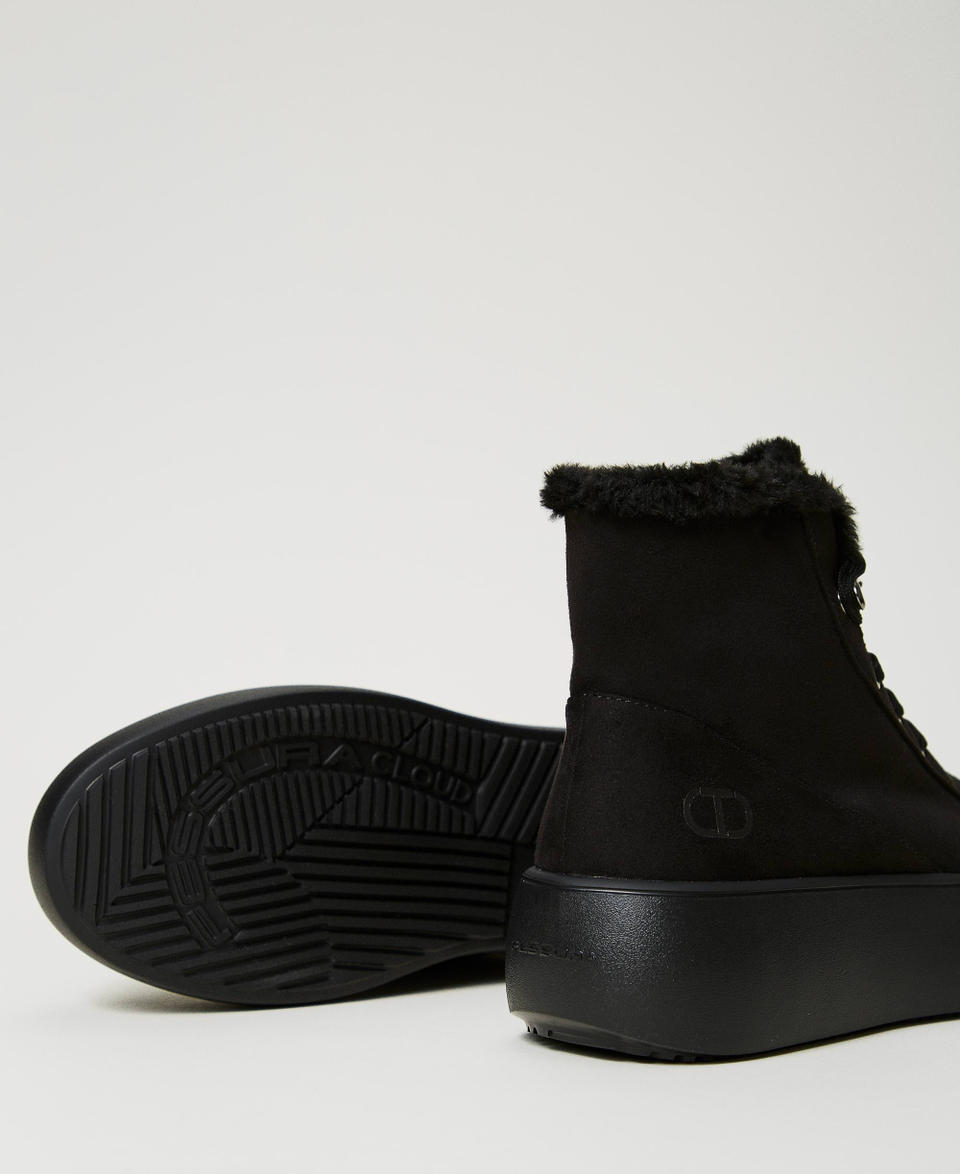Twin Set Sneakers alta con faux fur Negozi Online