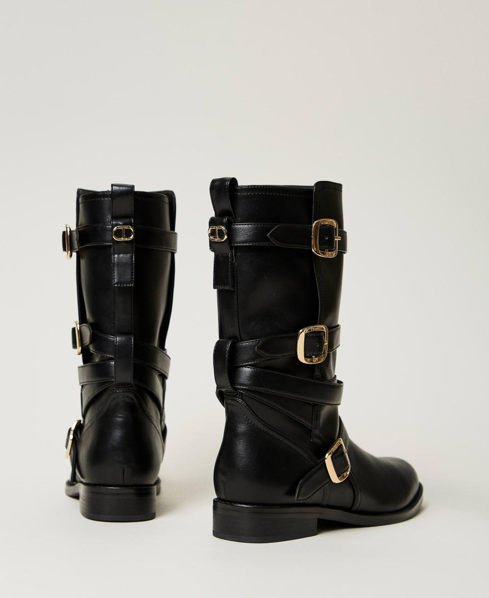 Twin Set Stivali biker con cinturini Hotsell