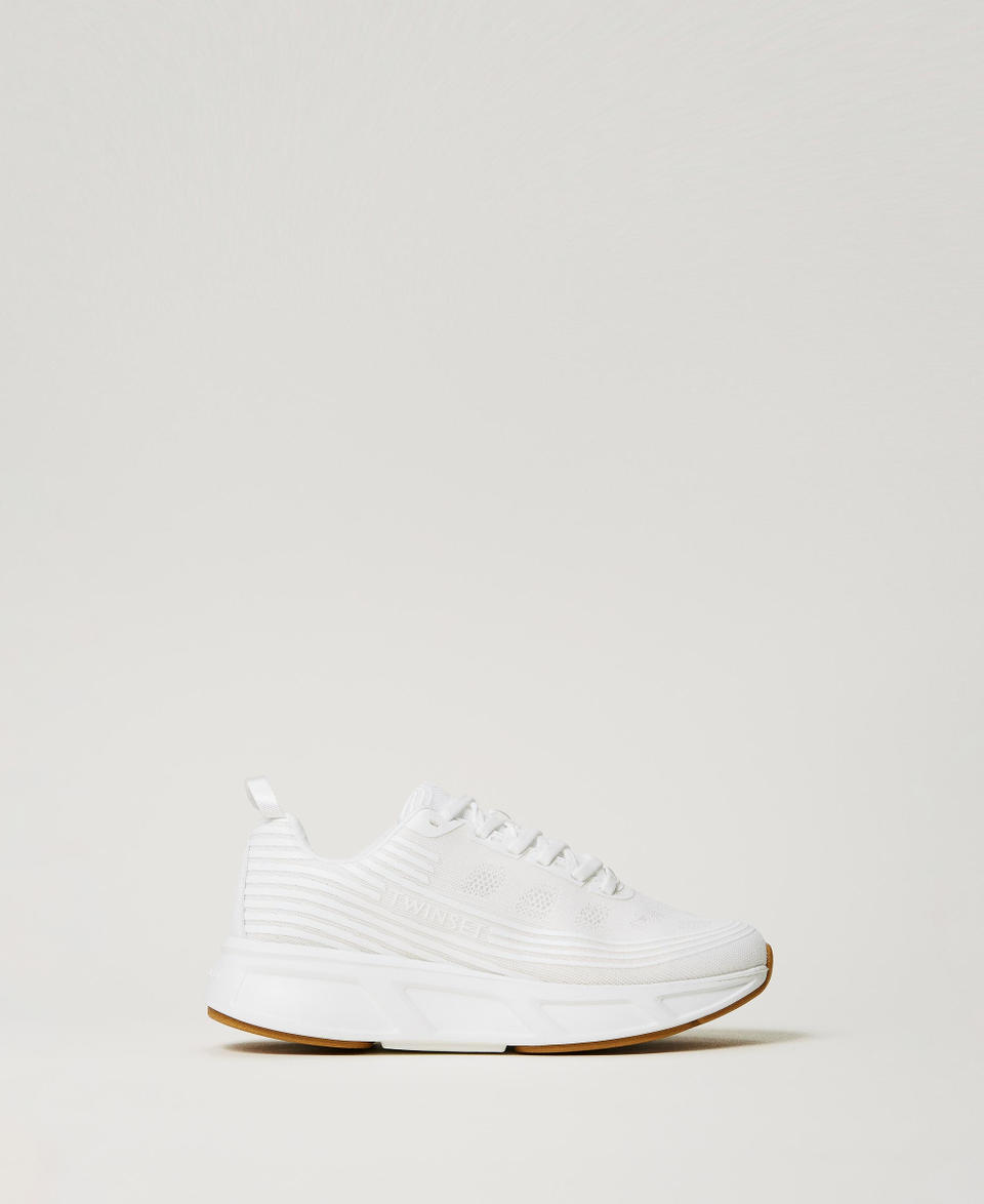 Twin Set Sneakers Fessura a righe con logo Vendita Calda