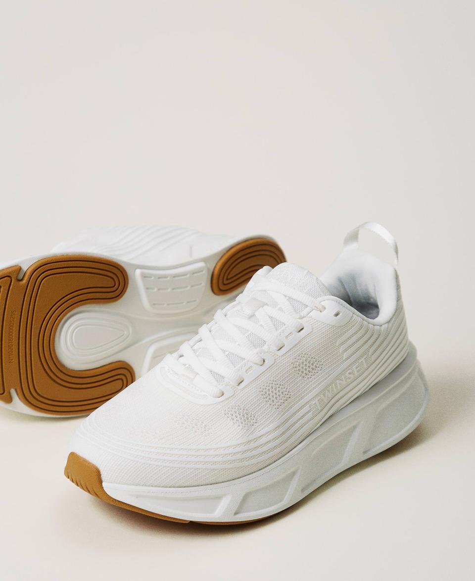 Twin Set Sneakers Fessura a righe con logo Vendita Calda