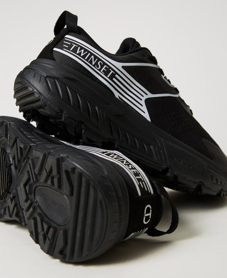 Twin Set Sneakers Fessura a righe con logo a contrasto Saldi Di Fabbrica