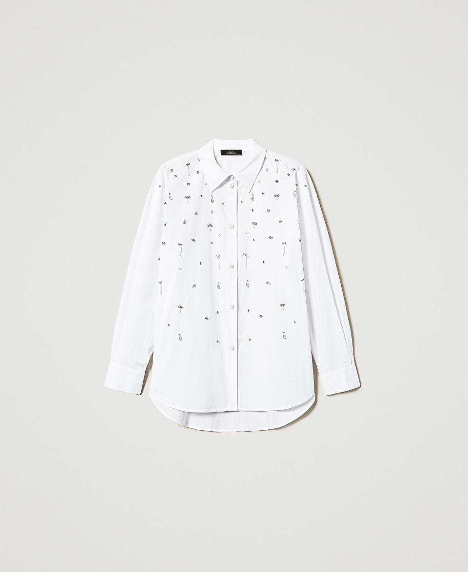 Twin Set Camicia con ricami a mano Spedizione Gratuita