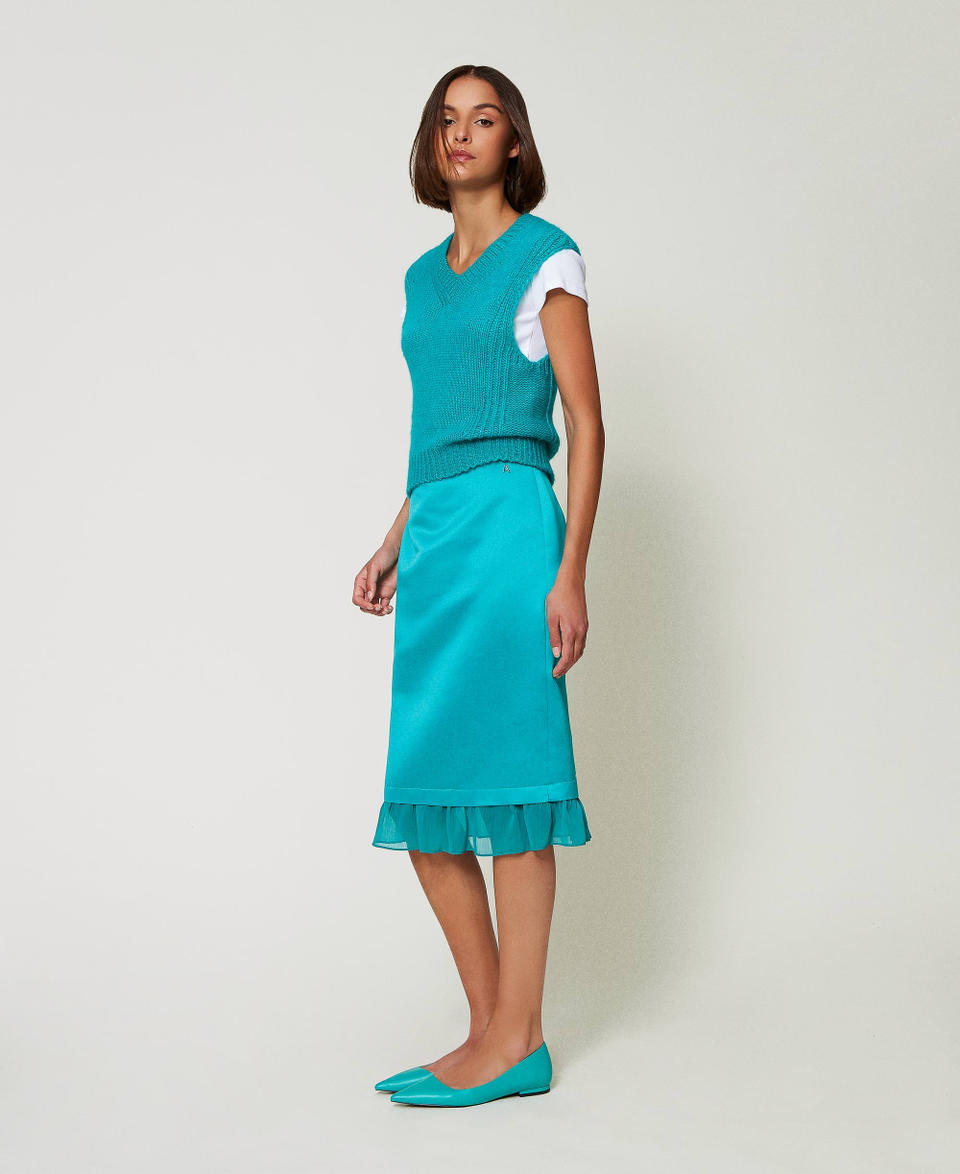 Twin Set Gilet in misto lana seamless Vendite stagionali