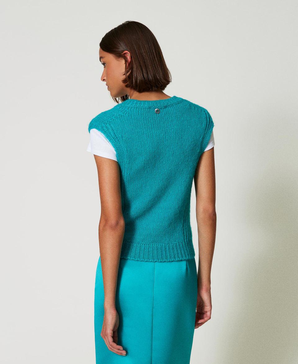 Twin Set Gilet in misto lana seamless Vendite stagionali