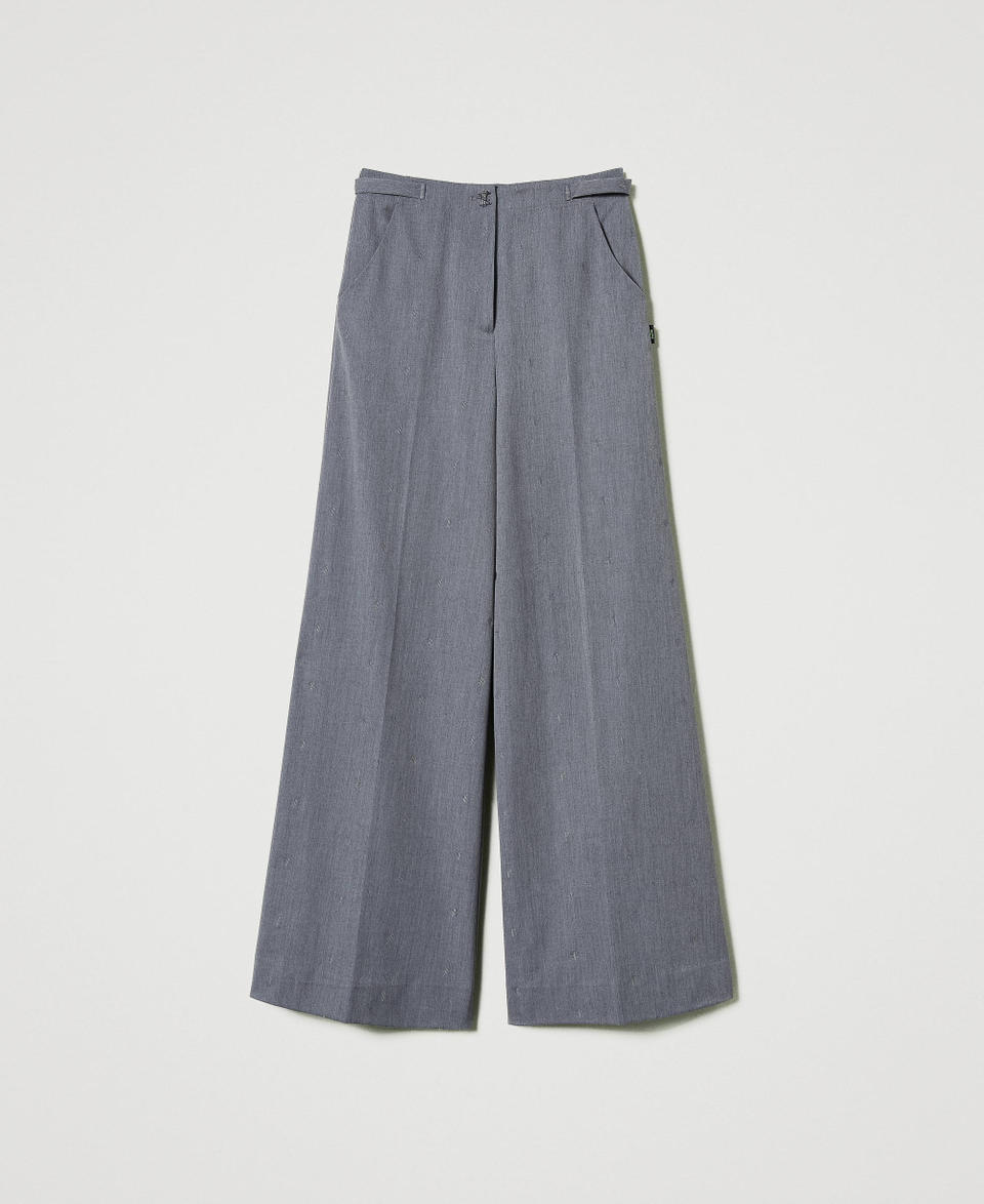 Twin Set Pantaloni a palazzo MYFO con ricamo Fino Al -60%