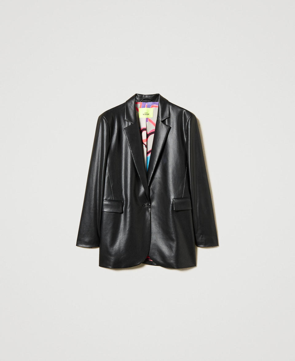 Twin Set Giacca blazer MYFO effetto pelle Sottocosto