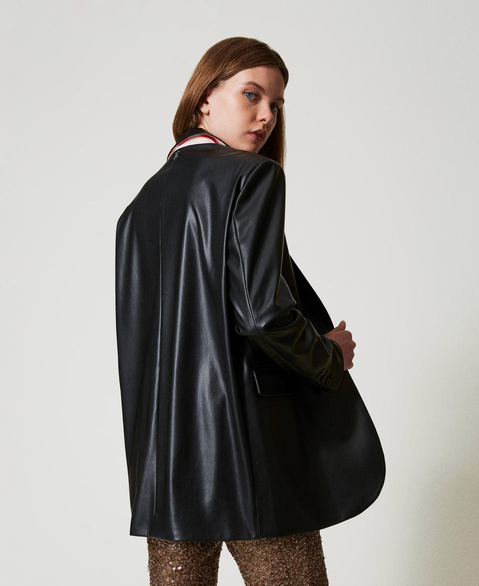 Twin Set Giacca blazer MYFO effetto pelle Sottocosto