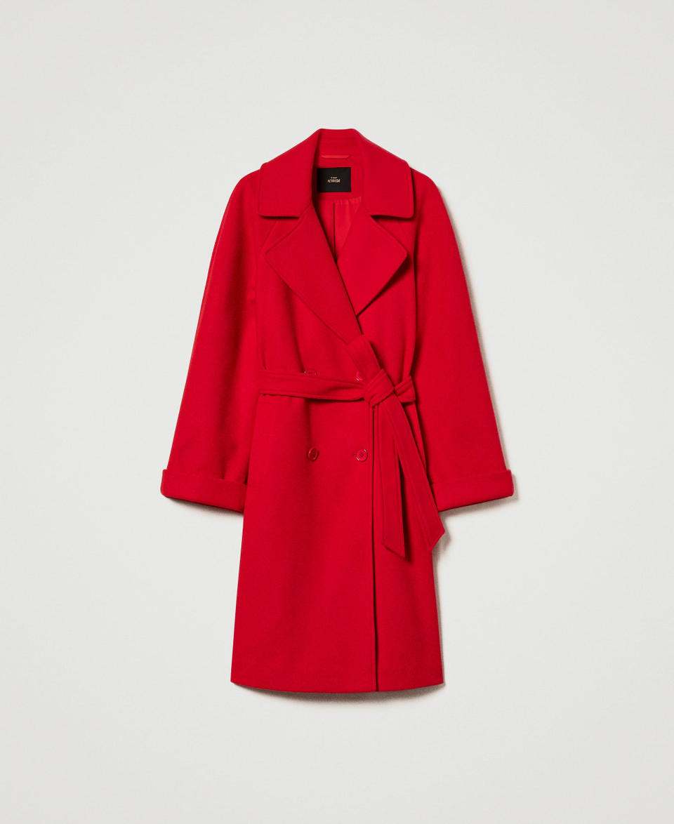 Twin Set Cappotto doppiopetto in panno Convenienza