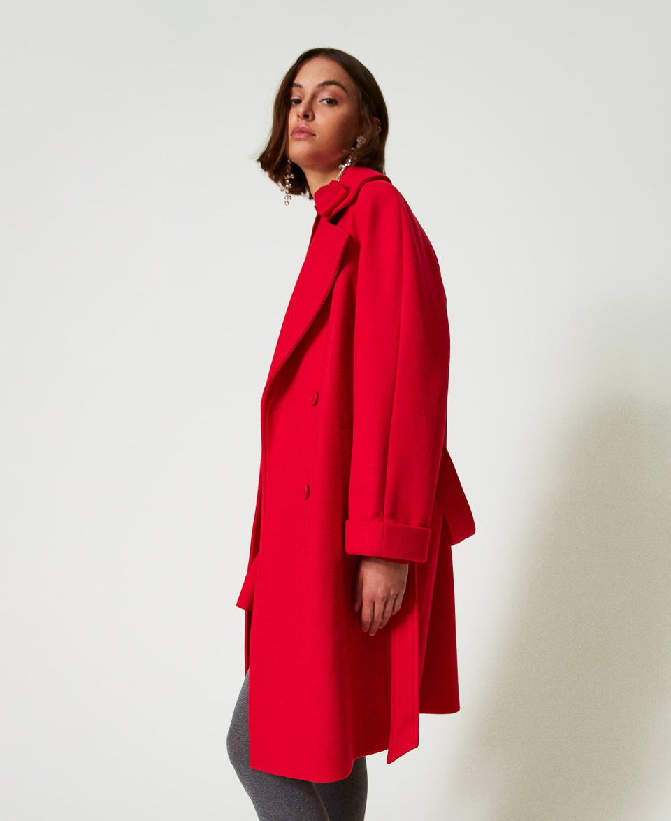 Twin Set Cappotto doppiopetto in panno Convenienza