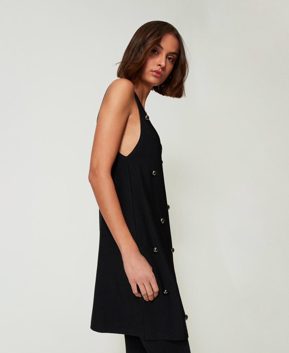 Twin Set Abito corto in maglia con borchie Economico