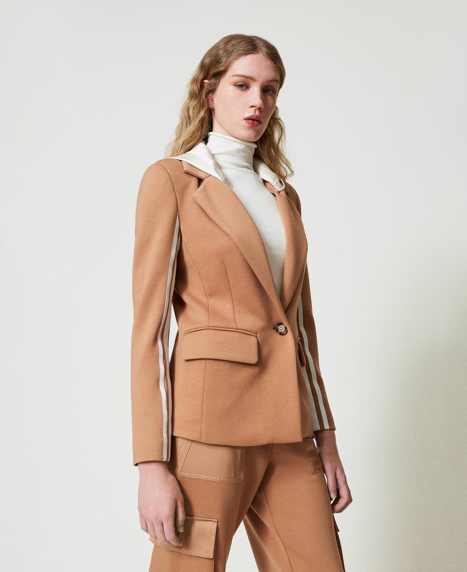 Twin Set Giacca blazer in tessuto scuba con cappuccio Online