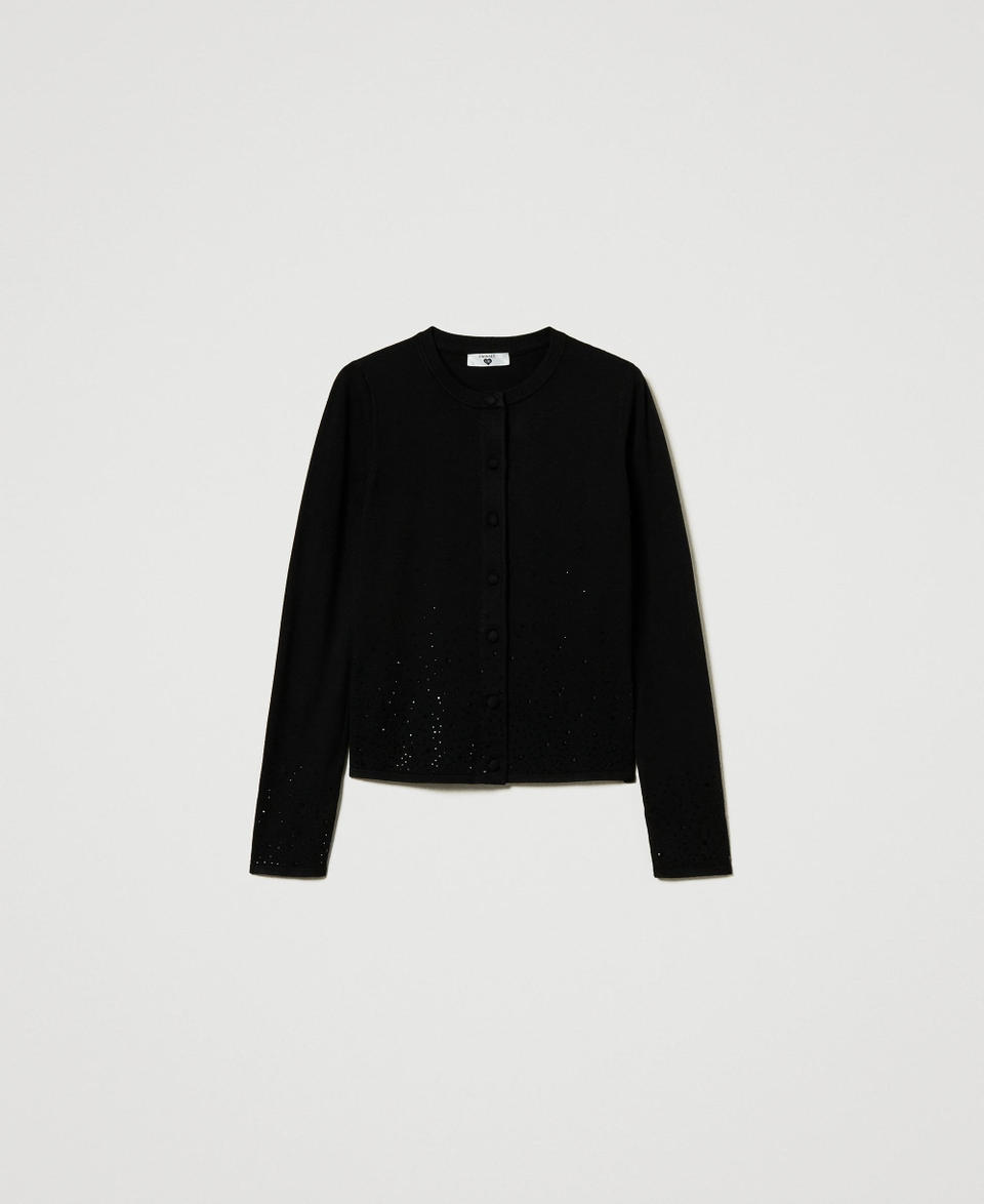 Twin Set Cardigan con strass in dégradé Saldi