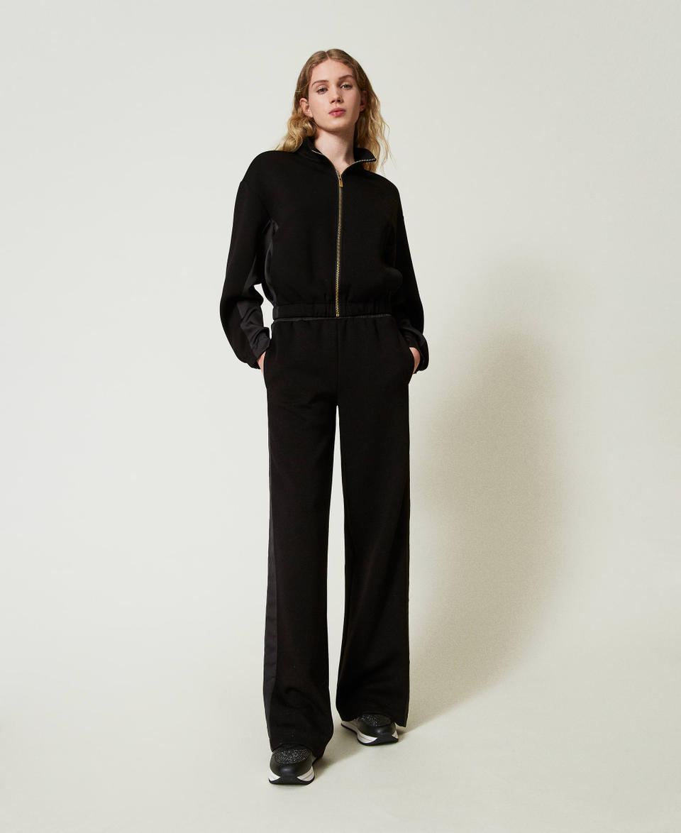 Twin Set Felpa con zip e pantaloni a palazzo Offerte giornaliere