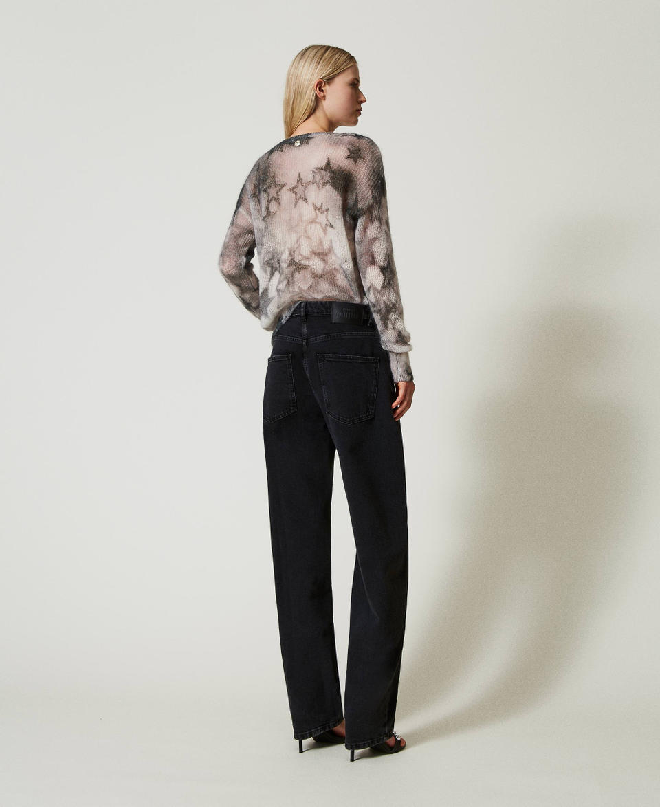 Twin Set Jeans nero carrot fit cinque tasche In Saldo