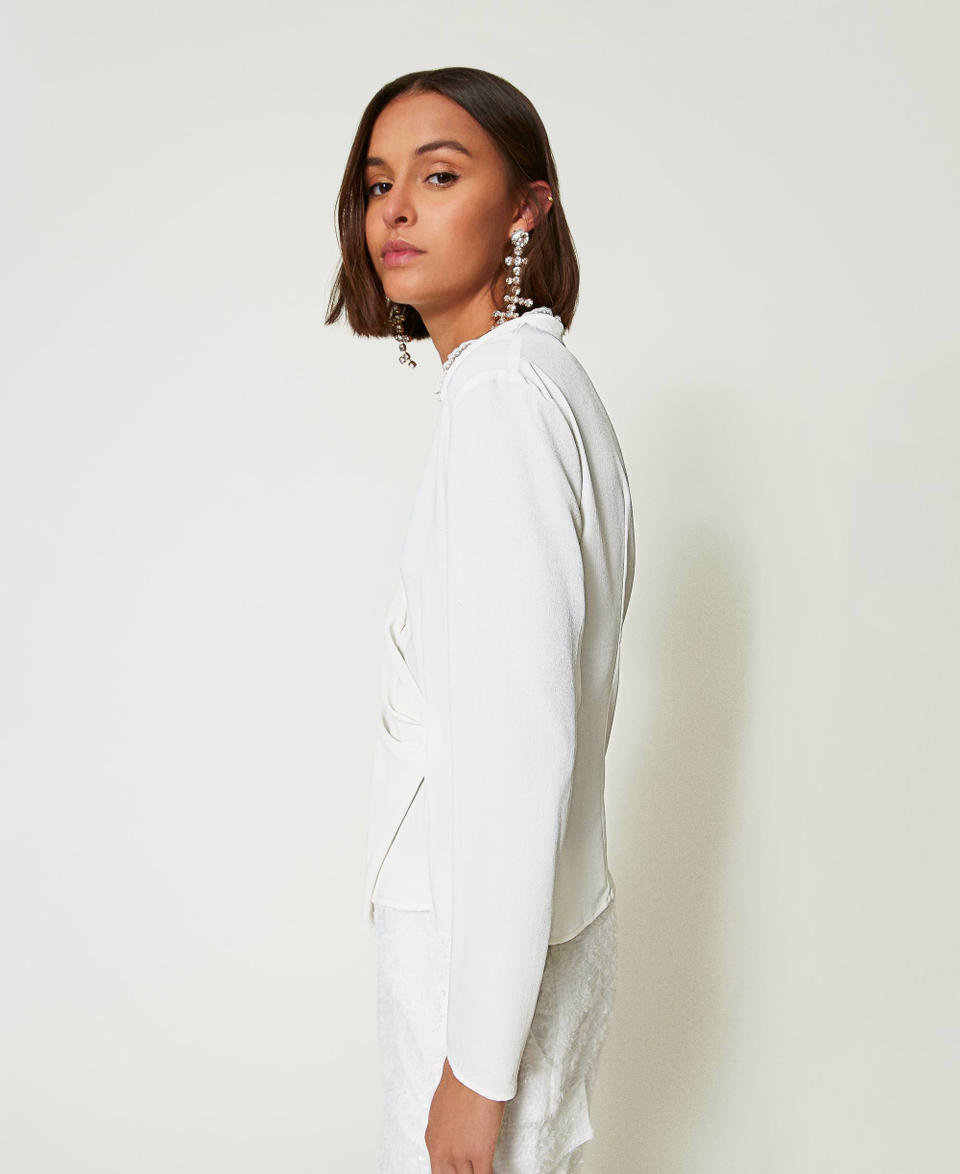 Twin Set Blusa in crêpe de Chine riciclato Moda