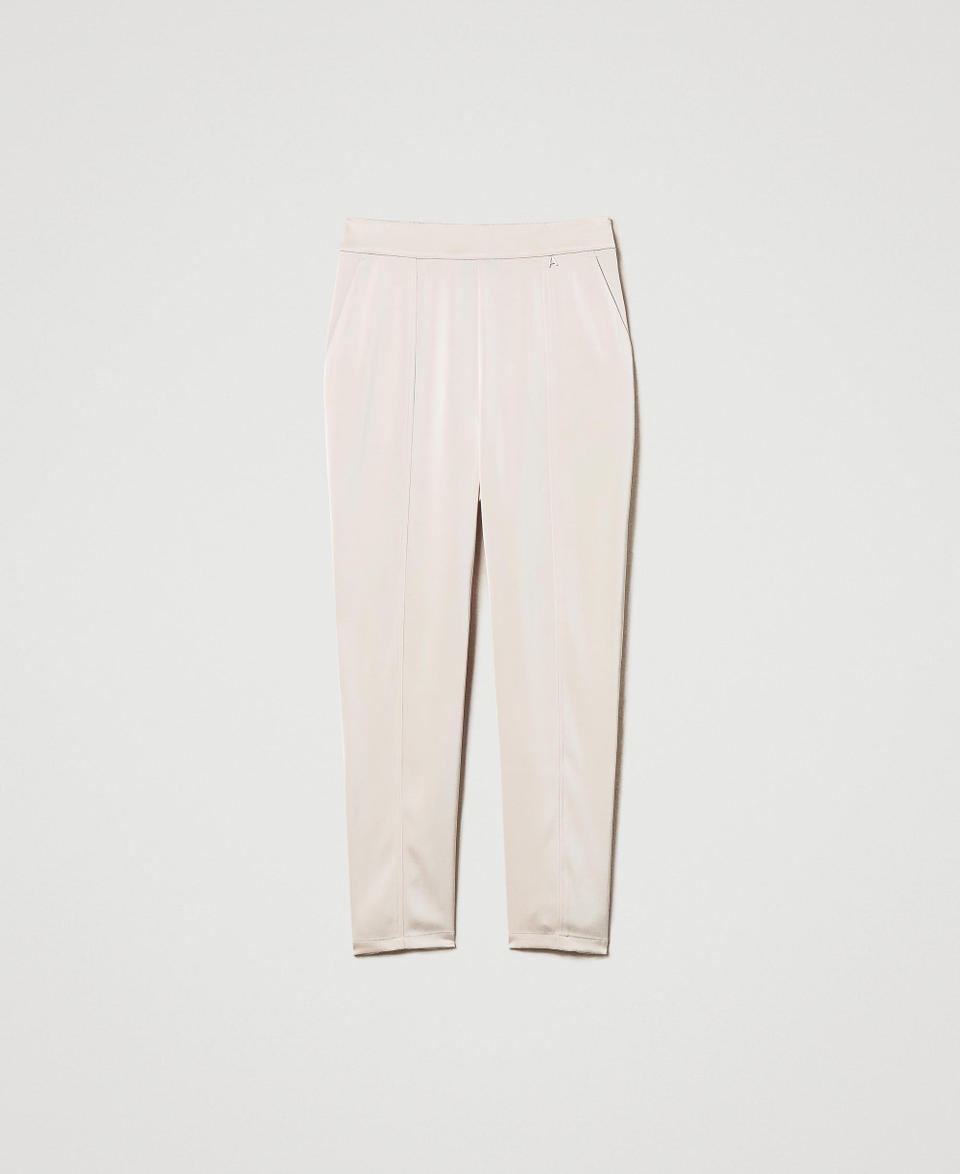 Twin Set Pantaloni a sigaretta in raso Italia