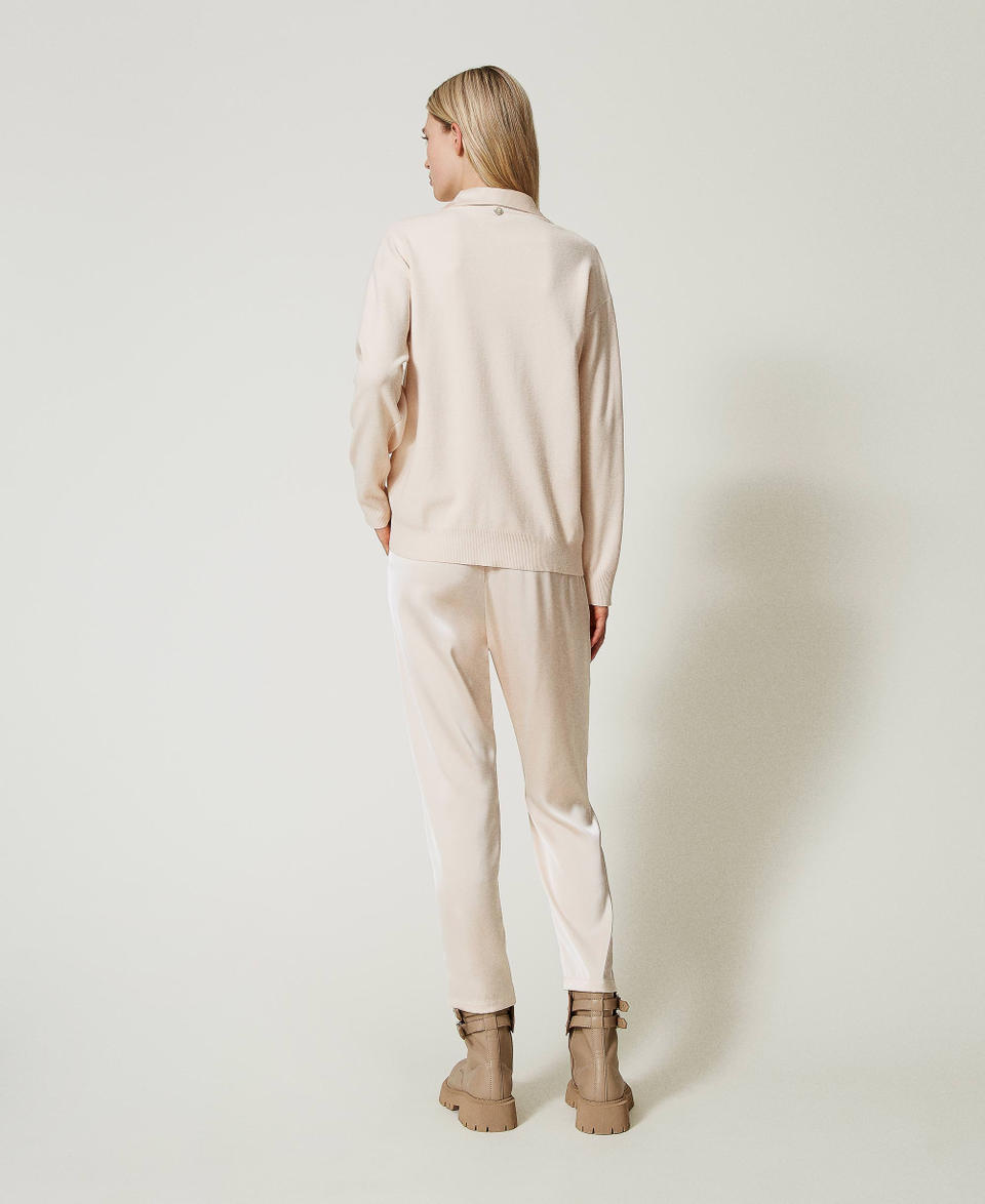 Twin Set Pantaloni a sigaretta in raso Italia