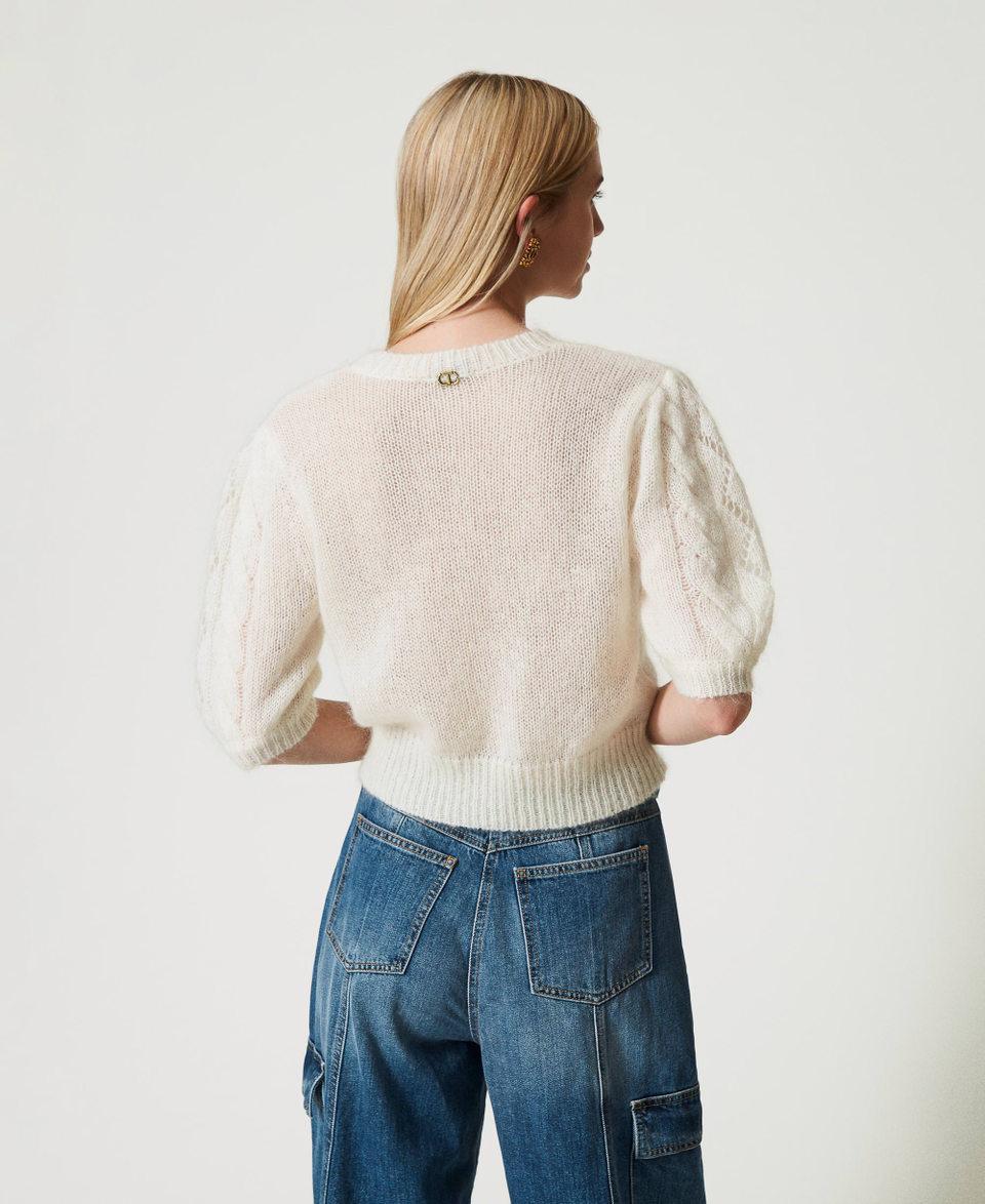 Twin Set Maglia in lana e mohair con pizzo Solo un giorno rimasto