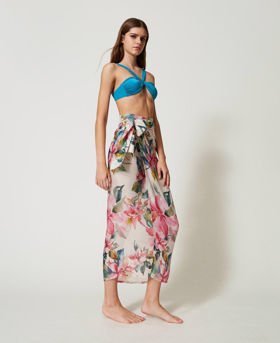 Twin Set Pareo con lurex e stampa Novità
