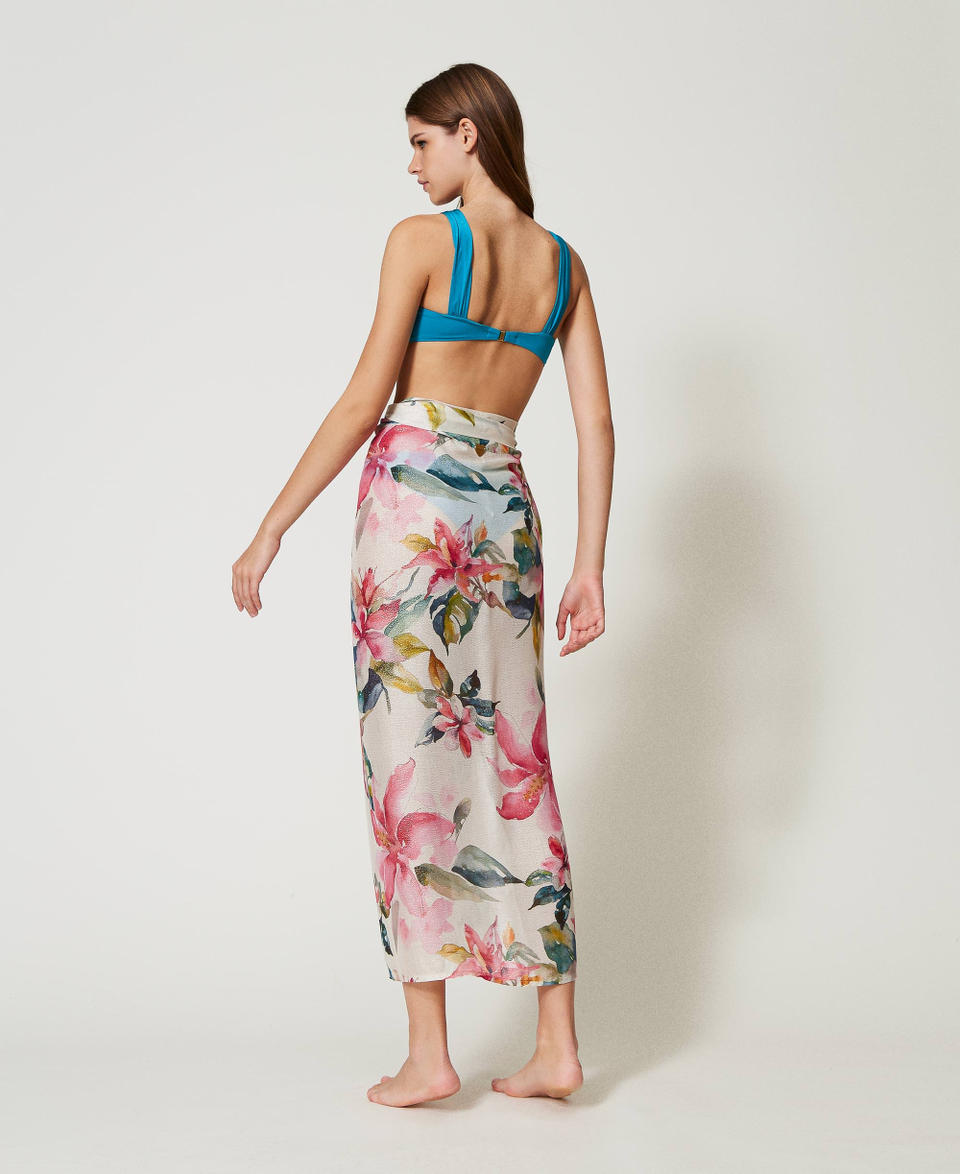 Twin Set Pareo con lurex e stampa Novità