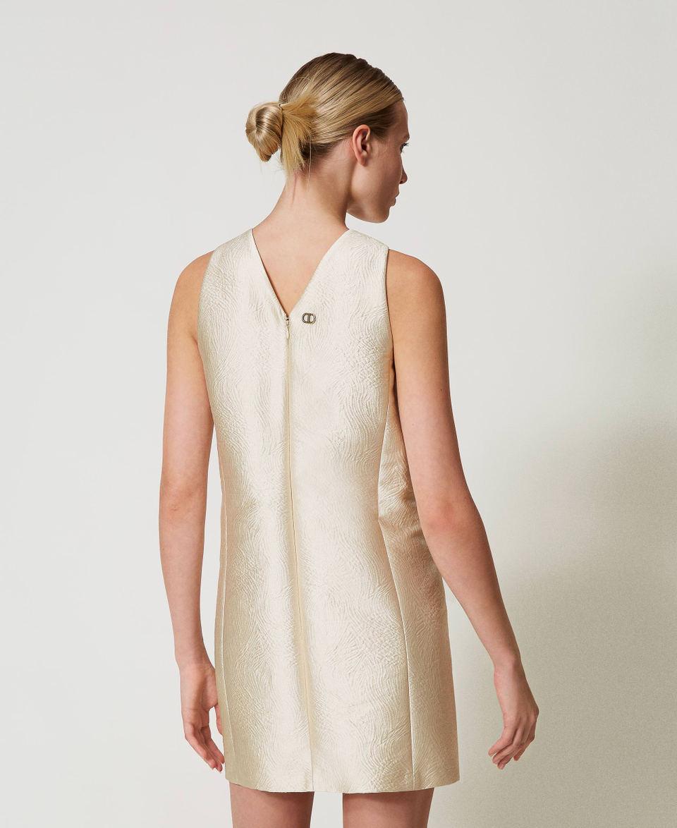 Twin Set Abito halter corto in broccato jacquard Offerta