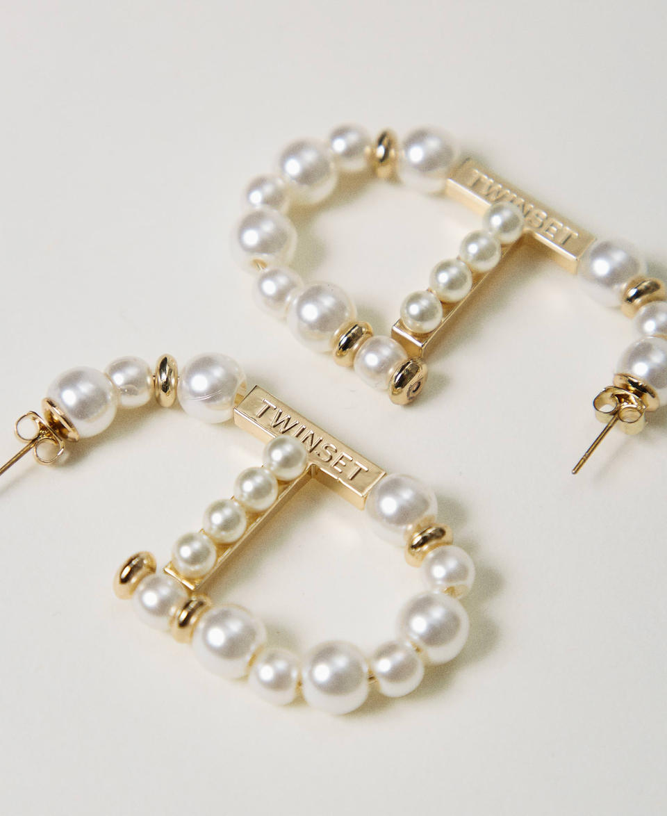 Twin Set Orecchini Oval T con perle Saldi
