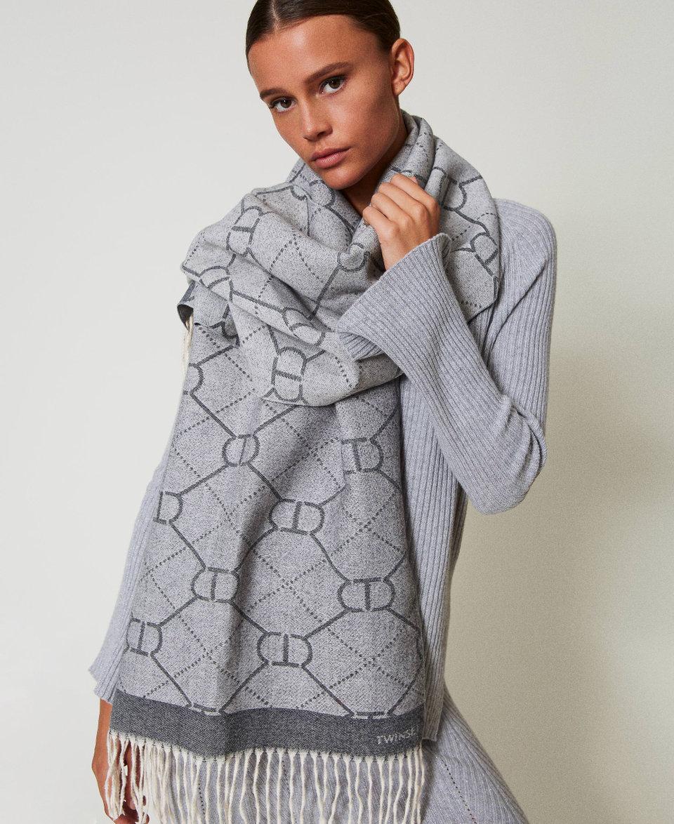 Twin Set Stola jacquard con Oval T Italia