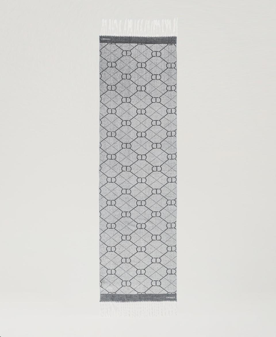Twin Set Stola jacquard con Oval T Italia