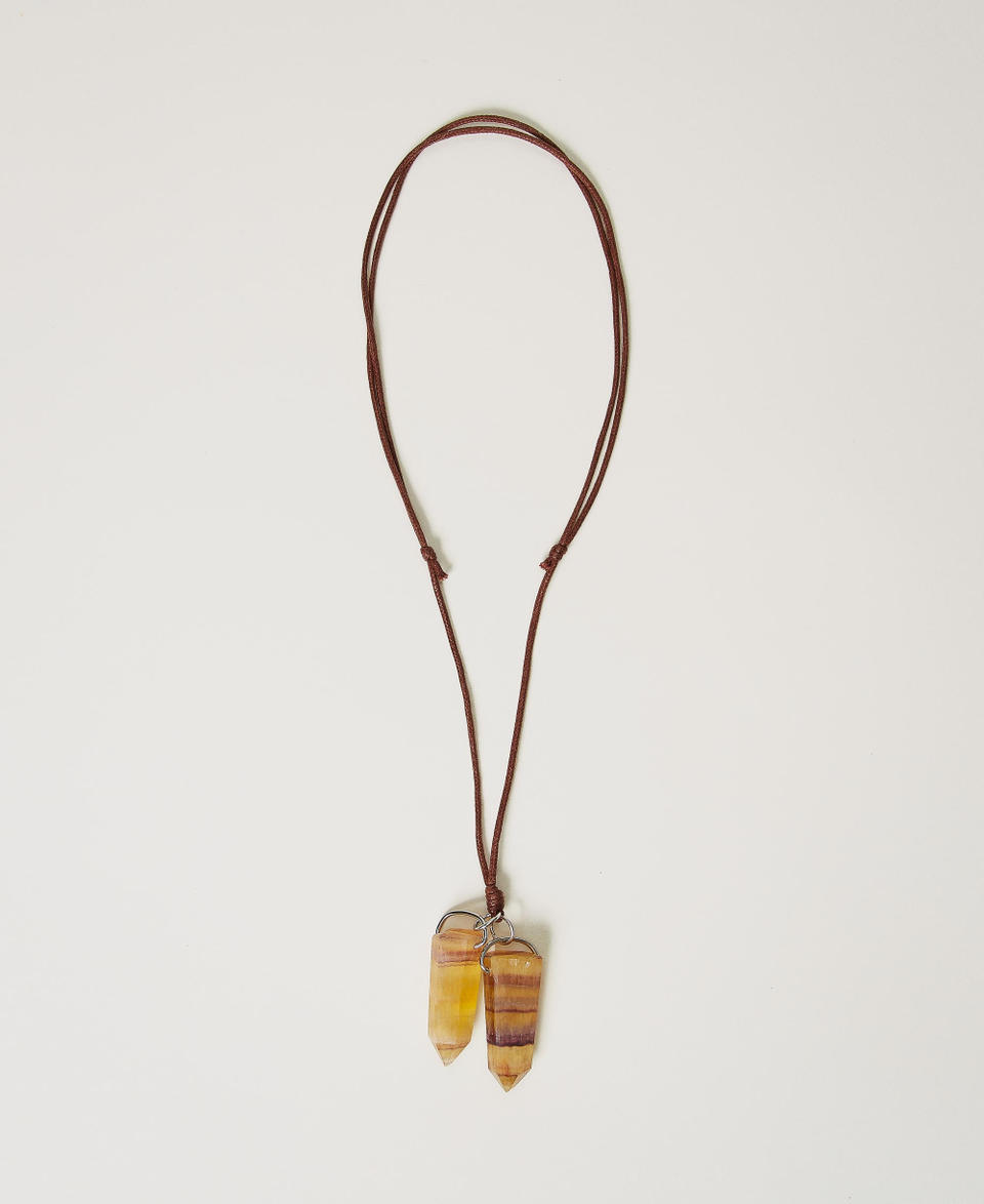 Twin Set Collana regolabile con pietre pendenti Nuovo