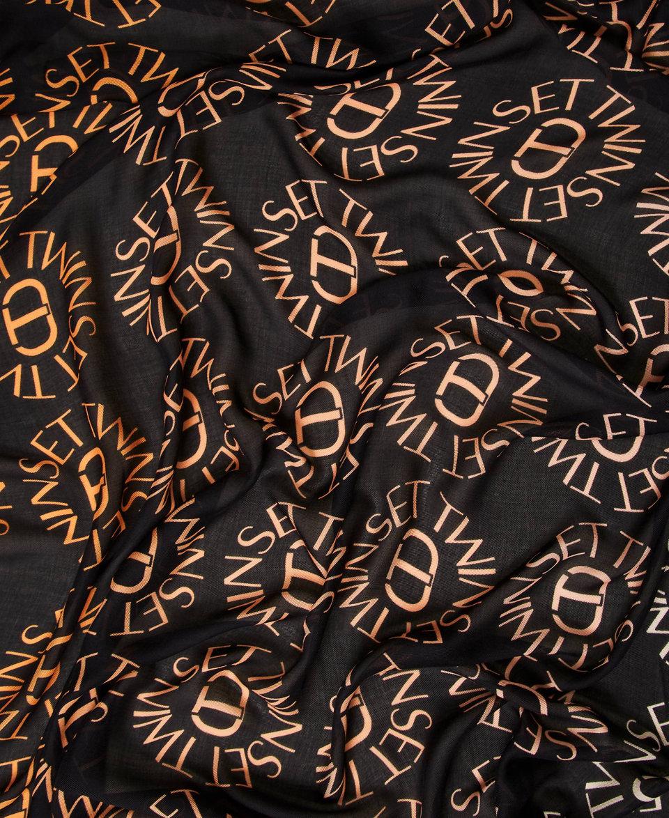 Twin Set Kefiah con stampa Oval T e logo Spedizione Gratuita