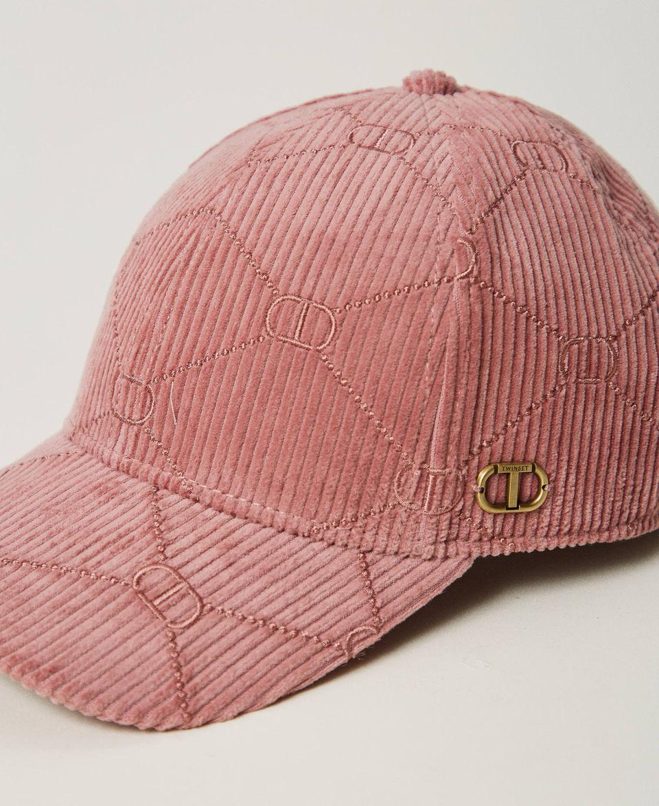 Twin Set Cappello da baseball in velluto con Oval T Promozione Limitata