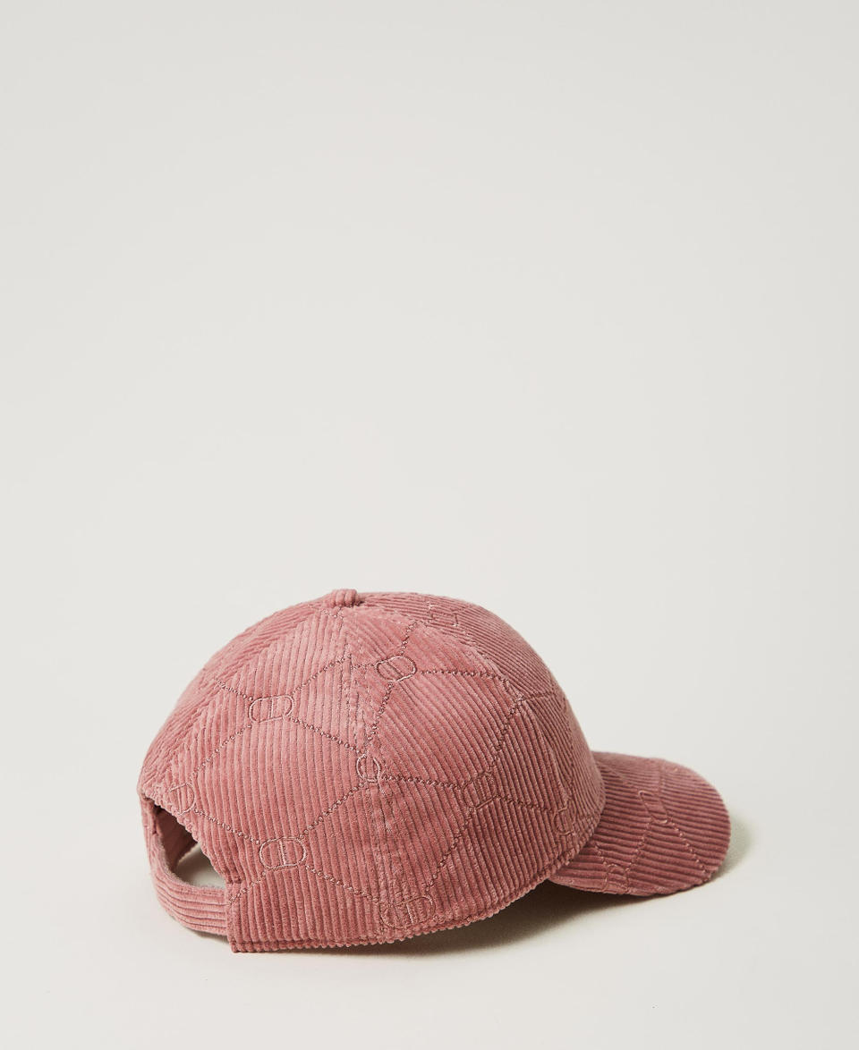 Twin Set Cappello da baseball in velluto con Oval T Promozione Limitata
