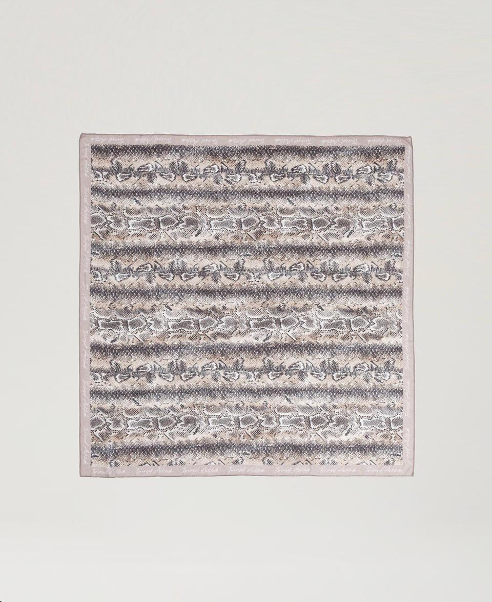 Twin Set Kefiah in georgette con stampa snake Fino Al -60%