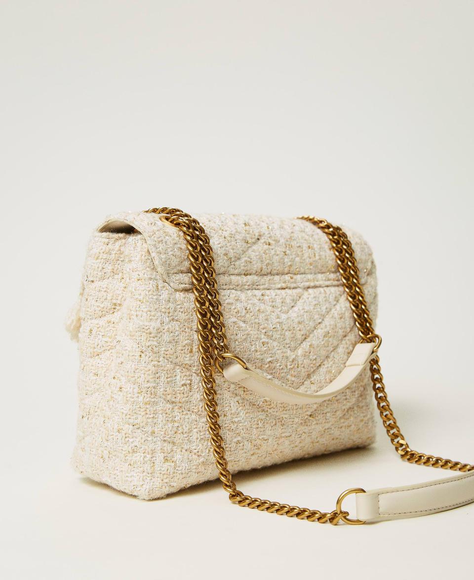 Twin Set Borsa a tracolla 'Dreamy' media in tweed Sconto