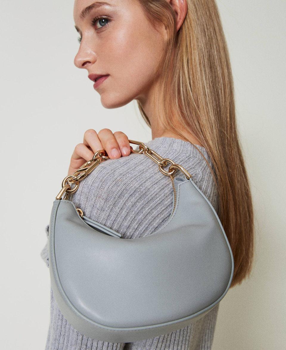 Twin Set Borsa ‘Mini Croissant’ con chiusura Oval T Economico