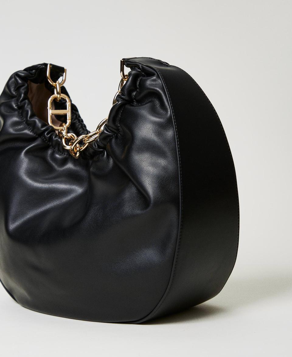 Twin Set Borsa hobo ‘Croissant’ con arricciatura e Oval T Hotsell