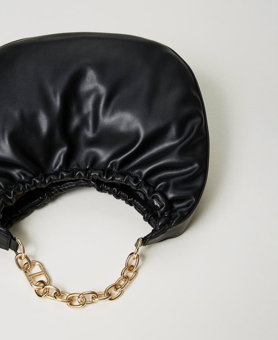 Twin Set Borsa hobo ‘Croissant’ con arricciatura e Oval T Hotsell