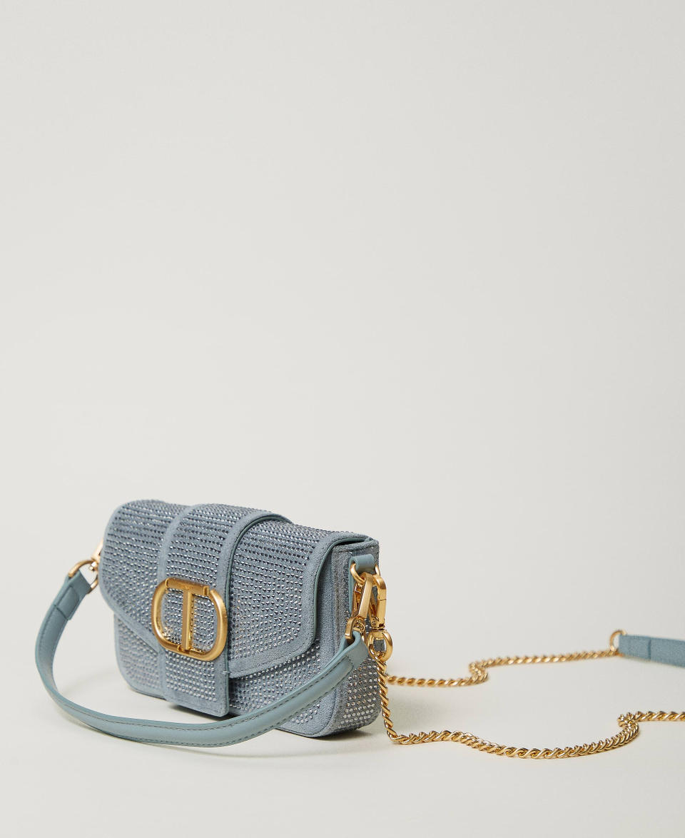 Twin Set Borsa a tracolla 'Amie' piccola con strass Saldi Di Fabbrica