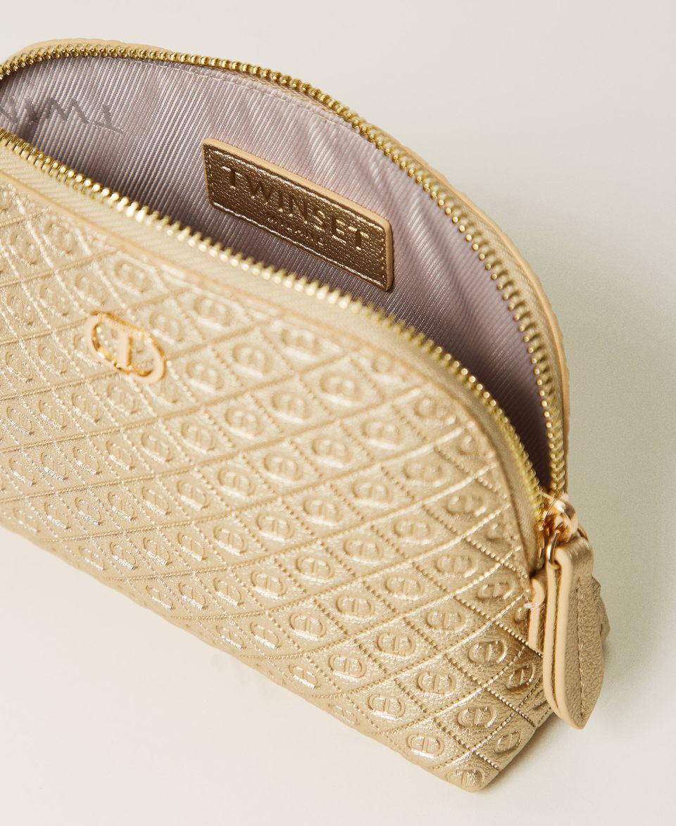 Twin Set Beauty case a cupola con Oval T all over Vendita