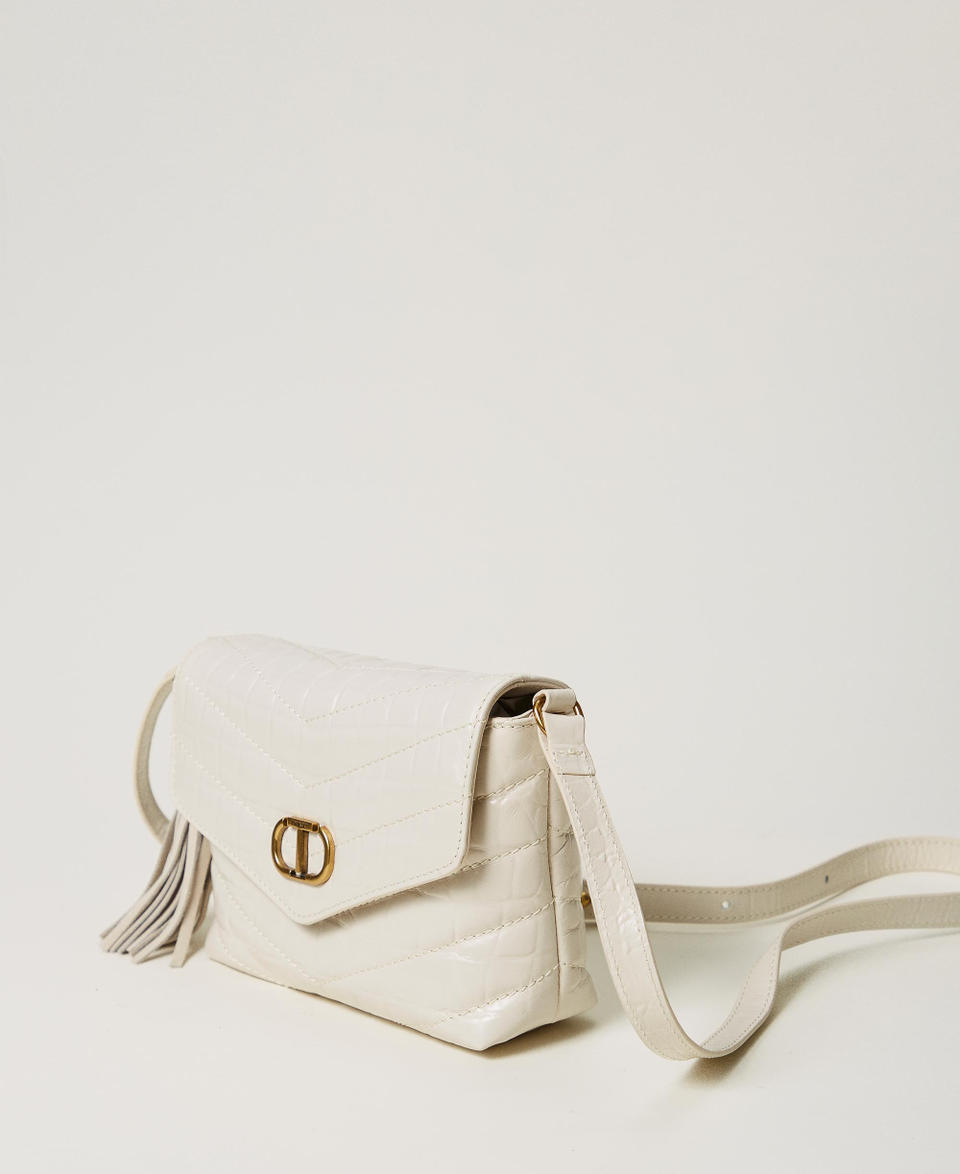 Twin Set Borsa a tracolla 'Dreamy' piccola in pelle stampa cocco In Vendita