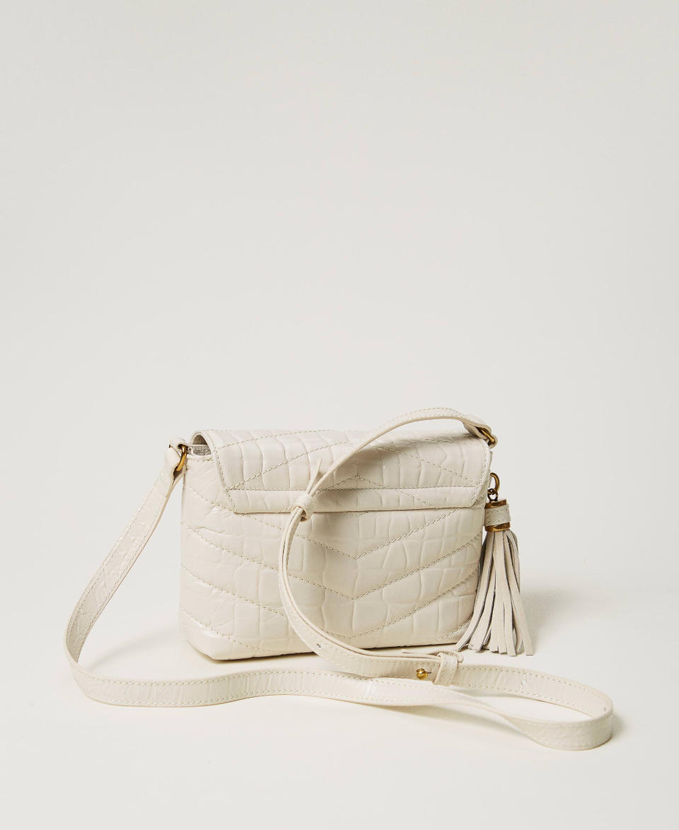 Twin Set Borsa a tracolla 'Dreamy' piccola in pelle stampa cocco In Vendita