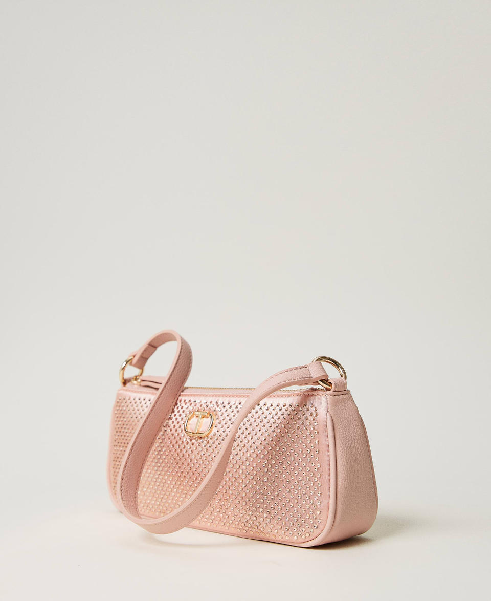 Twin Set Mini borsa in raso con strass e Oval T Saldi