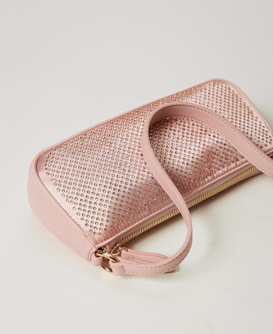 Twin Set Mini borsa in raso con strass e Oval T Saldi